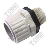 PVC Conduit Fitting 20mm Push Lock | Includes Locknut | Compatible with Corrugated Systems | by Tobin