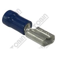 Quick Conne Blue Female Quick Connect Terminal | 1.5-2.5mm Compatibility | 15A Current Rating | Pack of 100 | by Tobin