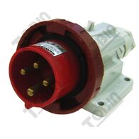 90 Deg Appliance Inlet 16A 415VAC | IP67 Rated | 3P+E Configuration | Space-Saving Design | by Tobin