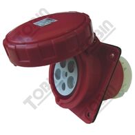 Panel Mount Socket 63A 415V 3P+N+E | IP67 Rated | Flush Mount Design | by Tobin