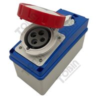 Reefer Switched Socket IP55 32A 415V 3P+E | Heavy-Duty | Switched for Safety | by Tobin