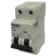 MCB EUREKA 2 Pole 32A C Curve Circuit Breaker | 6kA Breaking Capacity | by Tobin