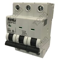 MCB EUREKA 3 Pole 16A C Curve Circuit Breaker | 6kA Breaking Capacity | by Tobin