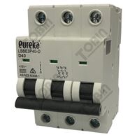 MCB EUREKA 3 Pole 40A D Curve Circuit Breaker | 6kA Breaking Capacity | by Tobin