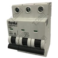 MCB EUREKA 3 Pole 50A C Curve Circuit Breaker | 6kA Breaking Capacity | by Tobin