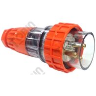 Straight Plug 3 Round Pin 32A 250V | IP66 Rated | Heavy Duty | by Tobin