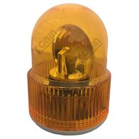 12V DC Amber LED Revolving Warning Light | High Visibility | Compact 125mm Size | by Tobin
