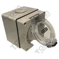 Surface Socket Outlet 3 Flat Pin 10A 250V | Autoswitch Functionality | Durable Industrial Design | by Tobin