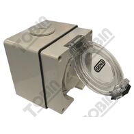 Surface Socket Outlet 3 Flat Pin 15A 250V | Autoswitch Functionality | Ideal for Industrial Use | by Tobin