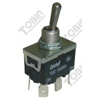 Toggle Switch 10A Double Pole DPDT | Metal Lever & Quick Connect | by Tobin
