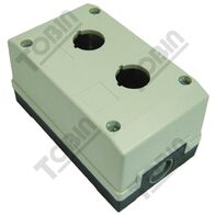 Pushbutton Enclosure Plastic 2 Hole | 22mm Design | Recyclable Material | by Tobin