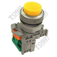 Pushbutton Raised Yellow | 1 Normally Open Contact | Easy Identification | by Tobin