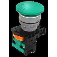 Pushbutton Mushroom Head Green | 1 Normally Open Contact | Easy Activation Design | by Tobin