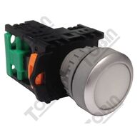 Pushbutton Illuminated Switch 240VAC | LED Light | White Color | 1N/O Contact | by Tobin