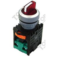 3 Position Illuminated Selector Switch | 24V DC | LED Red Illumination | Compact Design | by Tobin