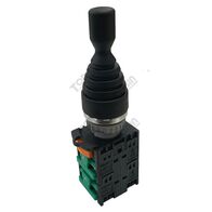 Joystick 2 Position Spring Return | 22mm Diameter | 4 N/O Contacts | by Tobin