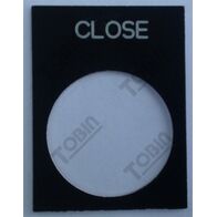 Pushbutton Legend Plate Close | Durable Plastic | Easy Installation | by Tobin