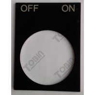 Legend Plate OFF-ON | Durable Plastic | Clear Labeling | Snap-in or Adhesive | by Tobin