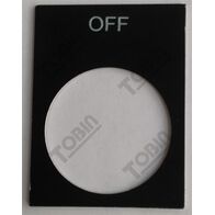 Pushbutton Legend Plate Off | Durable Plastic | Clear Marking for Safety | Compatible with Standard Switch Sizes | by Tobin