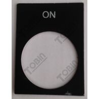Pushbutton Legend Plate On | Durable Plastic | Clear Identification | Easy Installation | by Tobin