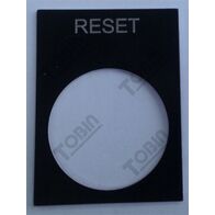 Pushbutton Legend Plate Reset | Durable Plastic | Clear Identification | by Tobin