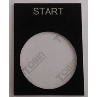 Pushbutton Legend Plate Start | Durable Plastic | Easy Installation | by Tobin