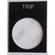 Pushbutton Legend Plate Trip | Durable Plastic | Clear 'Trip' Label | Compatible with Standard Switch Sizes | by Tobin