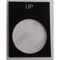 Pushbutton Legend Plate Up | Durable Plastic | Easy Installation | Safety Compliance | by Tobin