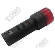 Pilot Light 16mm LED | 24VAC/DC Operation | Red Indicator Light | Low Power Consumption | by Tobin