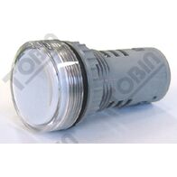 Pilot Light 22mm Hole | 24V AC/DC | Bright White LED | Big Indicator Light | by Tobin