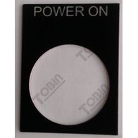 Pushbutton Legend Plate Power On | Durable Plastic | Clear 'Power On' Label | Easy Installation | by Tobin