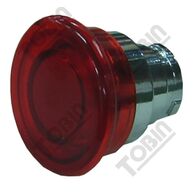 Pushbutton Illuminated Mushroom Head Red | LED Illumination | 22mm Mounting Size | High Visibility | by Tobin