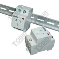 GPO Din Mount 15A Double Pole Auto Switched | 3-Pin Design | DIN Rail Mountable | by Tobin
