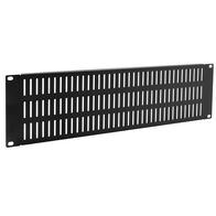 Serveredge 3RU 19" Vented Blanking Panel | Steel Construction | Black Powder-Coated Finish | Improved Airflow | by SERVEREDGE
