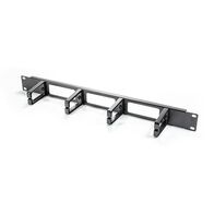 1RU Horizontal 4 RING Cable Management Rail | 4 Ring Design | Steel Construction | Horizontal Mounting | by SERVEREDGE