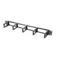 1RU Horizontal 5 RING Cable Management Rail | Steel Construction | Efficient Cable Organization | Improves Airflow | by SERVEREDGE
