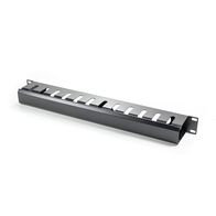 1RU Metal Cable Management Rail | 12 Slots for Efficient Routing | Durable Powder Coated Finish | by SERVEREDGE