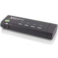 4-Port Slimline USB VGA Desktop KVM Switch | Includes Cables | Up to 1920x1440 Resolution | by SERVEREDGE