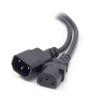 1m IEC C13 to IEC C14 Power Extension Cord | 250V Voltage Rating | 10A Current Rating | Durable Construction | by SERVEREDGE