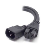 IEC C14 to C15 High Temperature Power Cable | 1m Length | Male to Female Connector | by SERVEREDGE