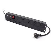 12 Port PDU 2RU Basic | 2m Power Cable | 10A Current Rating | by SERVEREDGE