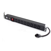 Basic 8 Port IEC PDU | 8 IEC C13 Outputs | Rack Mountable | 10A Power Rating | by SERVEREDGE
