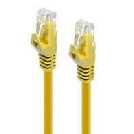 CAT6 Network Cable 1m Yellow | 50-Micron Gold-Plated Connectors | Snagless Design | by SERVEREDGE