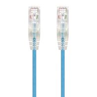 1m Blue Ultra Slim Cat6 Network Cable | 28AWG | 50u Gold Plated Connectors | UTP Design | by SERVEREDGE