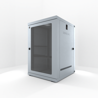 18RU Wall Mount Cabinet | Fully Assembled Hinged Frame | Steel Construction | Grey Finish | by SERVEREDGE