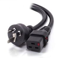 IEC LOCK 1m IEC C19 to Aus 3 Pin 15A Power Cord | Locking Connector | 15A Current Rating | 250V Voltage Rating | by SERVEREDGE