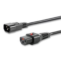 IEC LOCK 0.5m IEC C13 to C14 Power Extension Cable | Patented Locking Mechanism | SAA Approved | by SERVEREDGE
