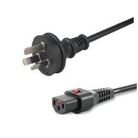 IEC Lock Power Cord | 2m IEC C13 to Aus 3 Pin Plug | Patented Locking Mechanism | SAA Approved | by SERVEREDGE