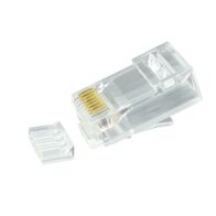 RJ45 Cat5e Unshielded Plug | Compatible with Solid & Stranded Cables | Clear Color | @Pack of 50 | by SERVEREDGE