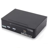 2-Port Dual Monitors DVI USB KVM Switch | Audio & Mic Support | Compact Design | by SERVEREDGE